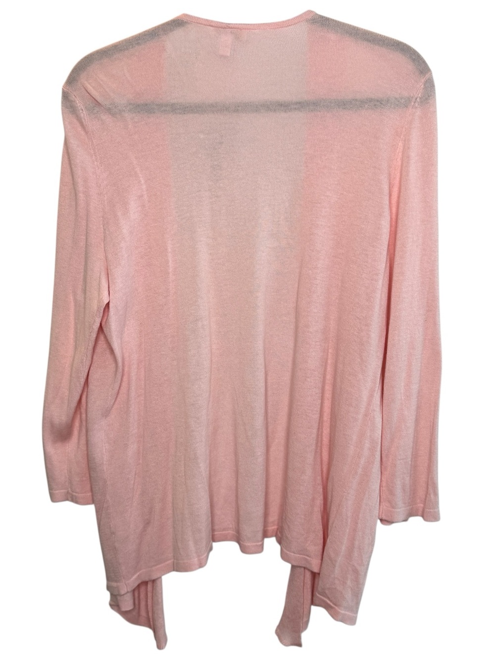 NWT Chico's Soft Pink Ruffle Open Front Cardigan Size Large - Picture 2 of 12